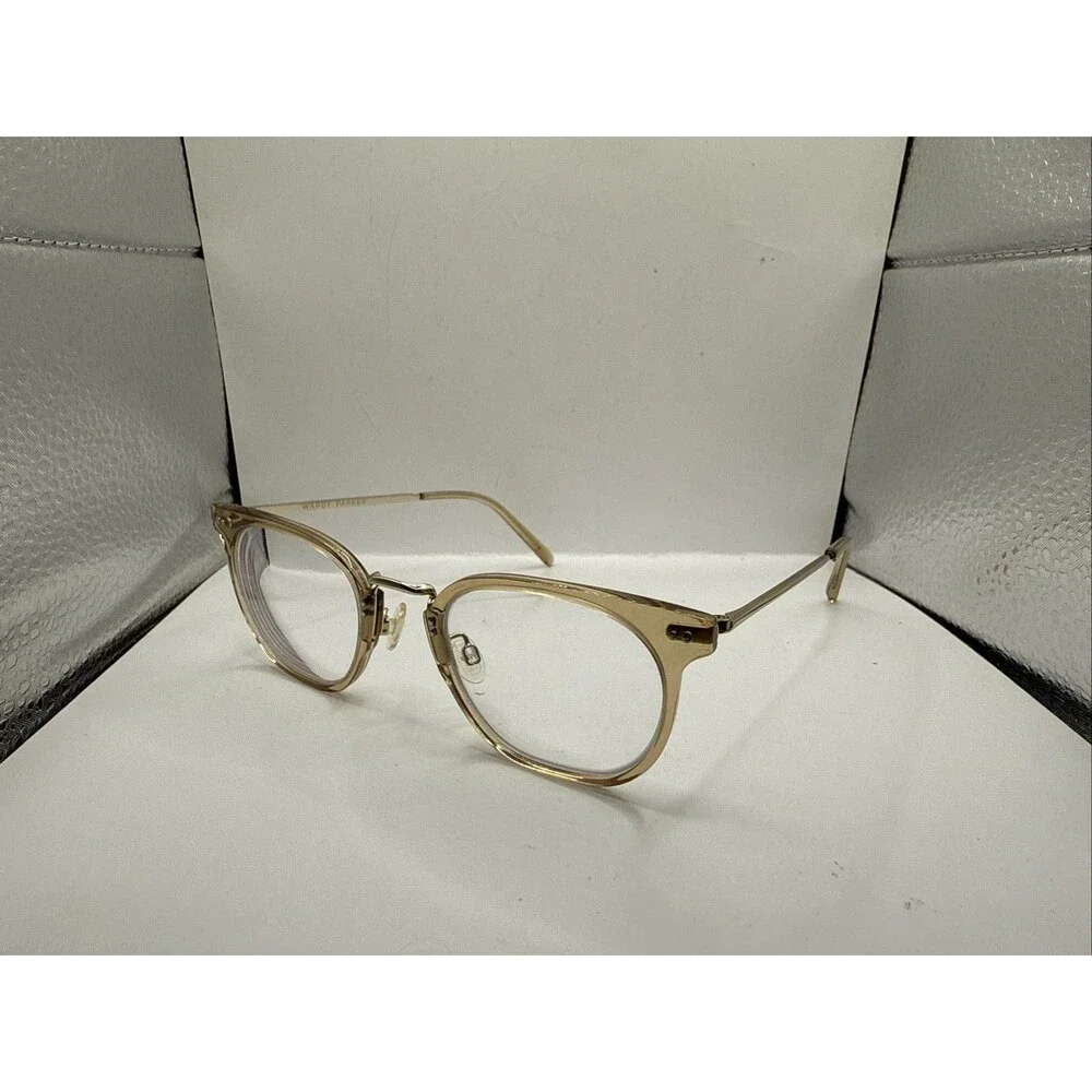 Warby Parker Eyeglasses Halton M 1177 Nutmeg Crystal/Riesling Square 50-22 145